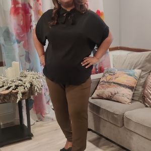 Black blouse/ work top.